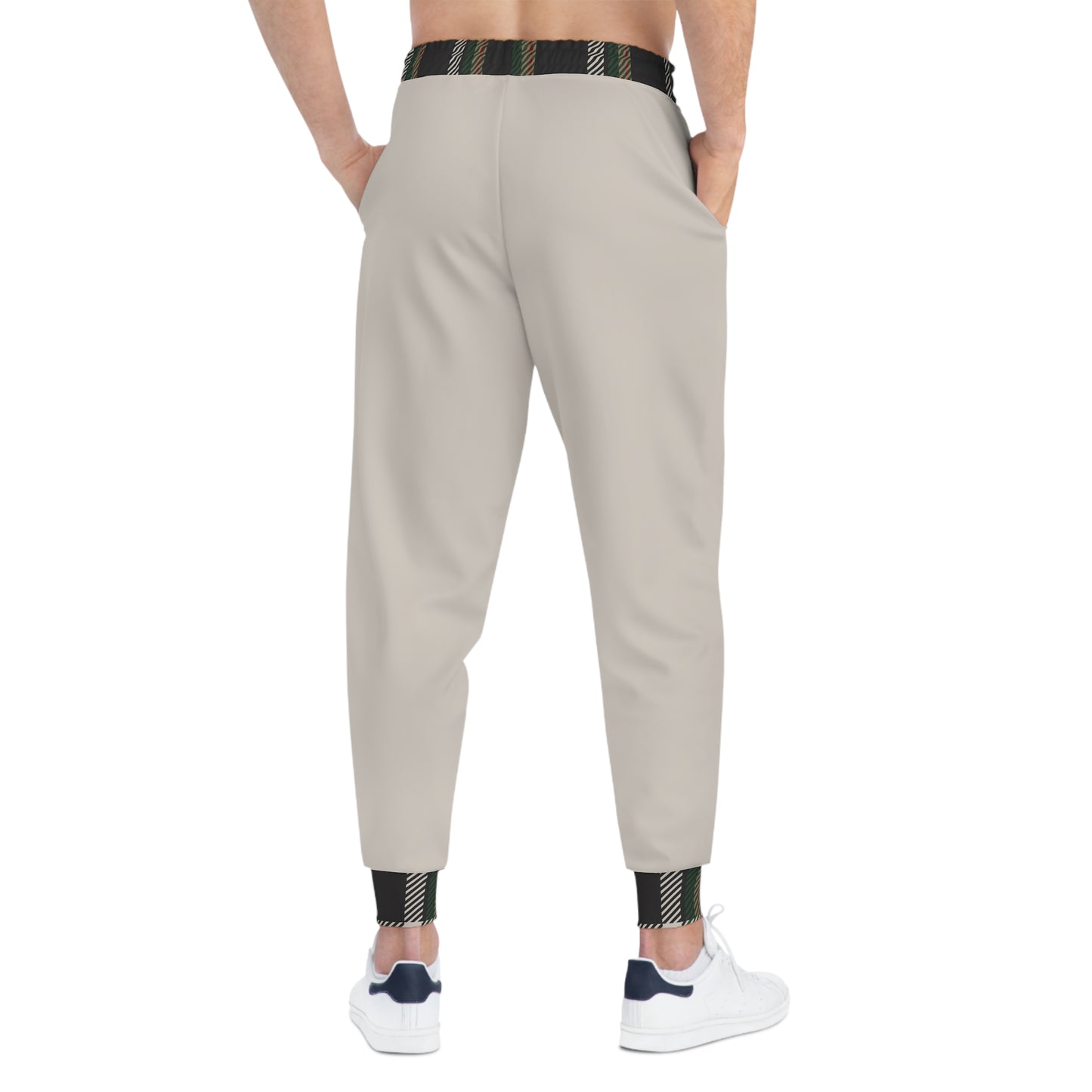 Faithful Tartan Joggers – Stone Beige