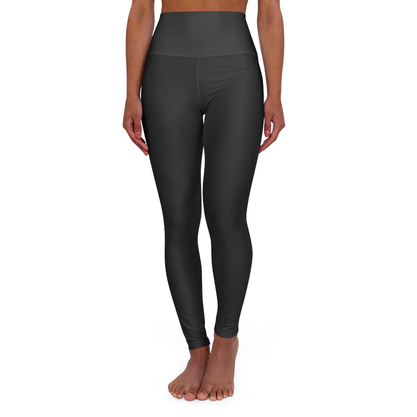 Faith in Motion: Luxe Solid Leggings – Charcoal Black