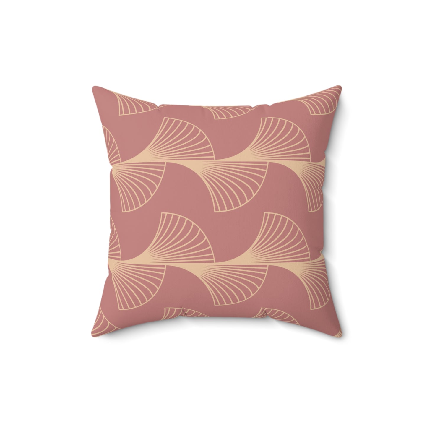 Rose Deco Luxe Throw Pillow – Muted Rose Base