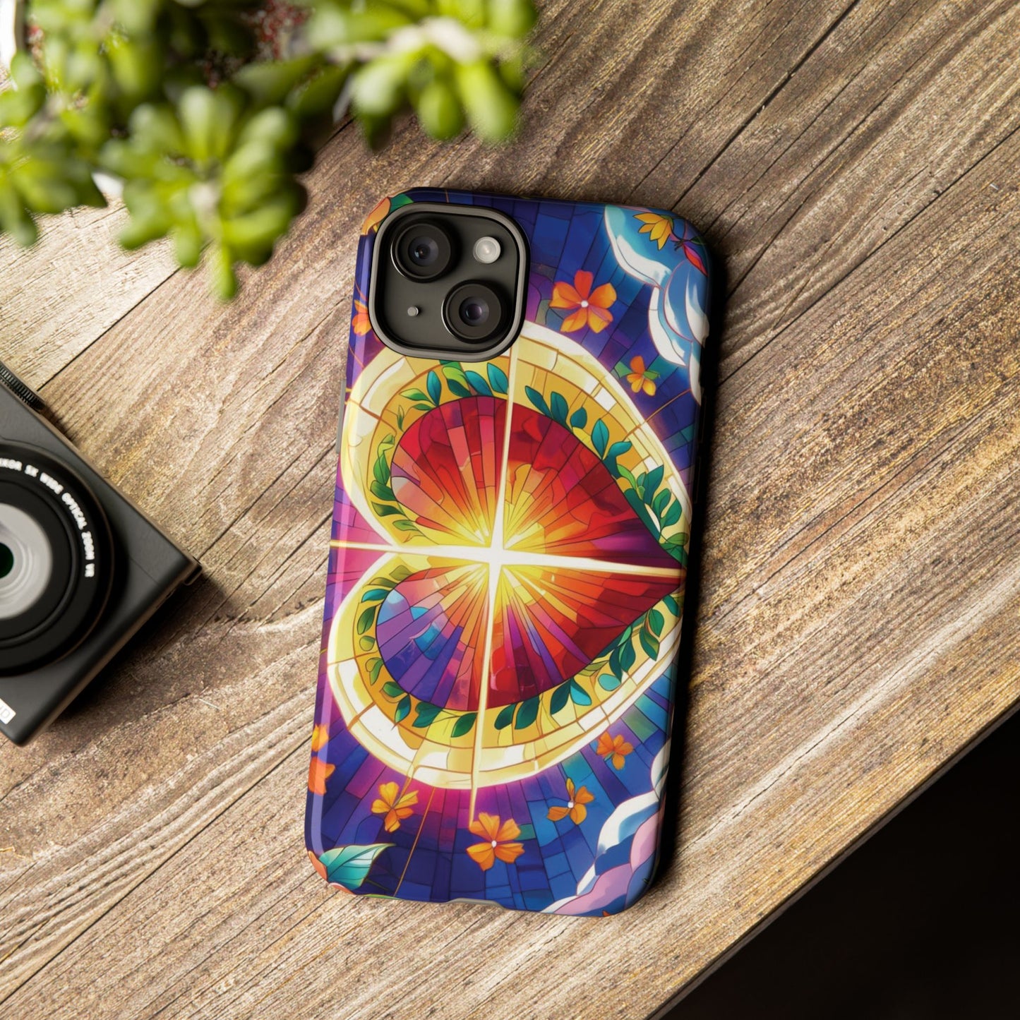 "Heart of Light" Phone Case – Stained Glass Faith Edition