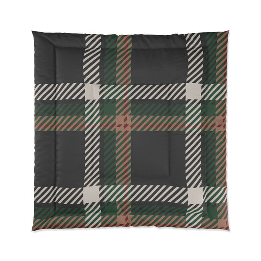 Faithful Tartan Comforter – Bold Layers, Divine Covering