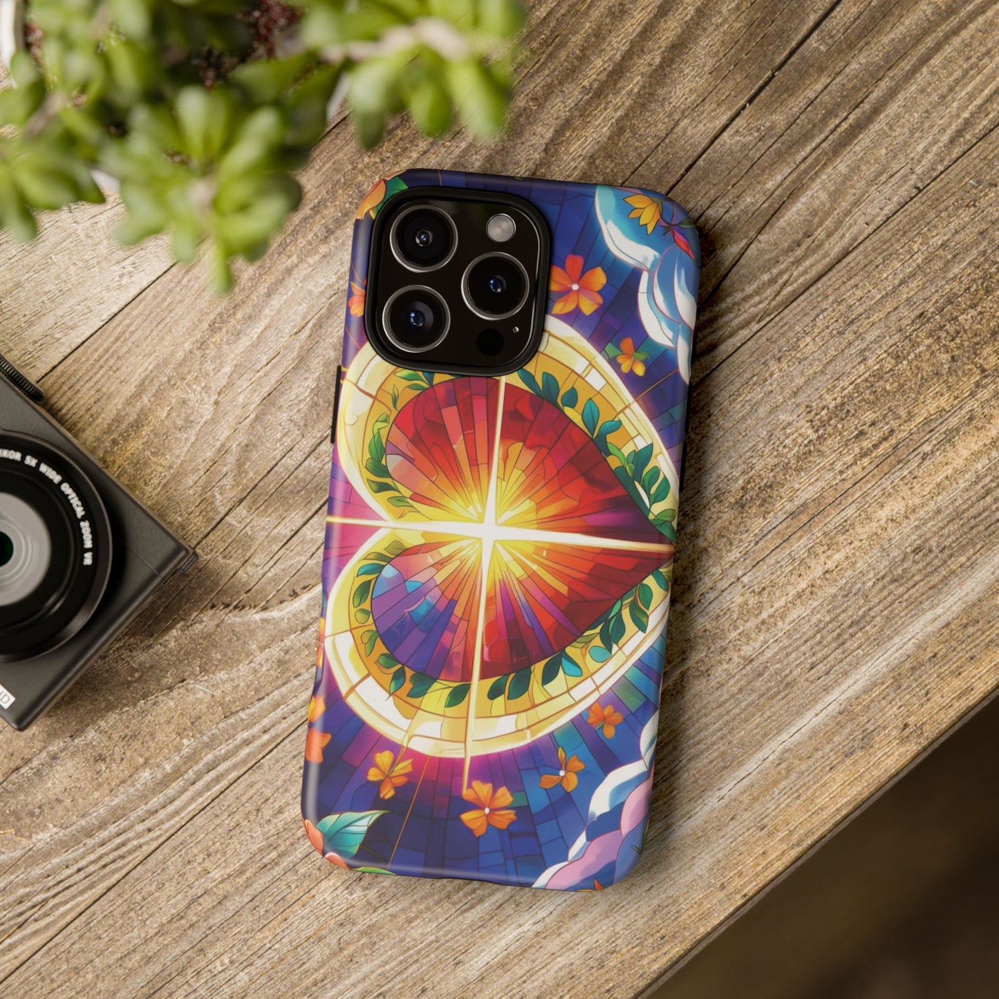 "Heart of Light" Phone Case – Stained Glass Faith Edition