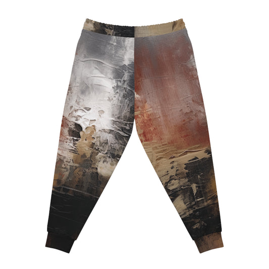 "Refined Chaos" Unisex Joggers – Abstract Motionwear, Trendy AOP Sweatpants for Activewear, Comfortable Workout Pants, Fashionable Joggers for All Occasions