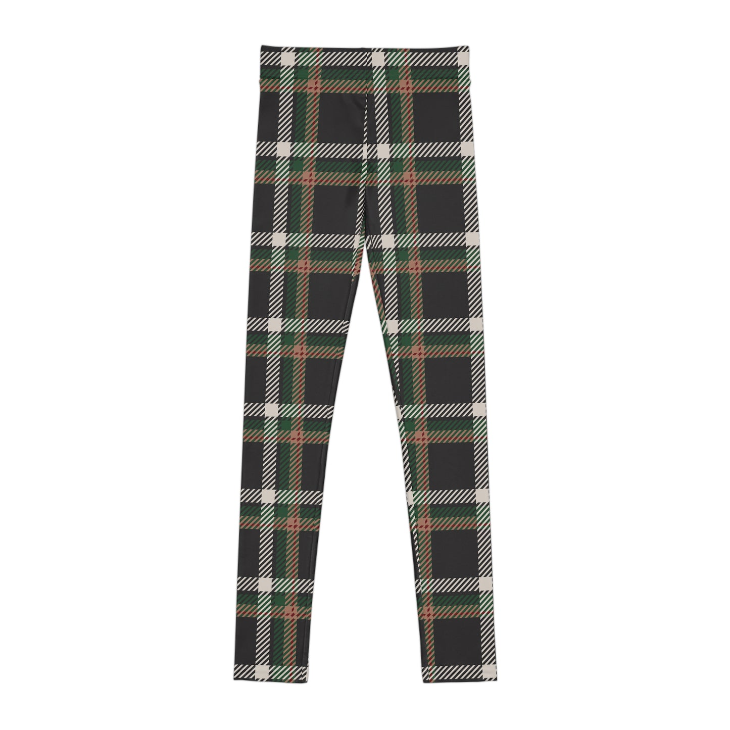 Faithful Tartan Youth Leggings – Rooted in Grace, Ready to Run