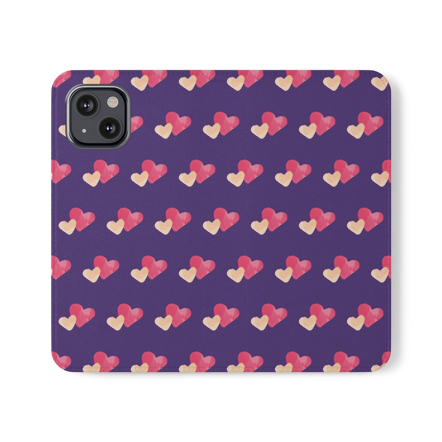 "Faith-Filled Hearts | Flip Phone Case – Purple"