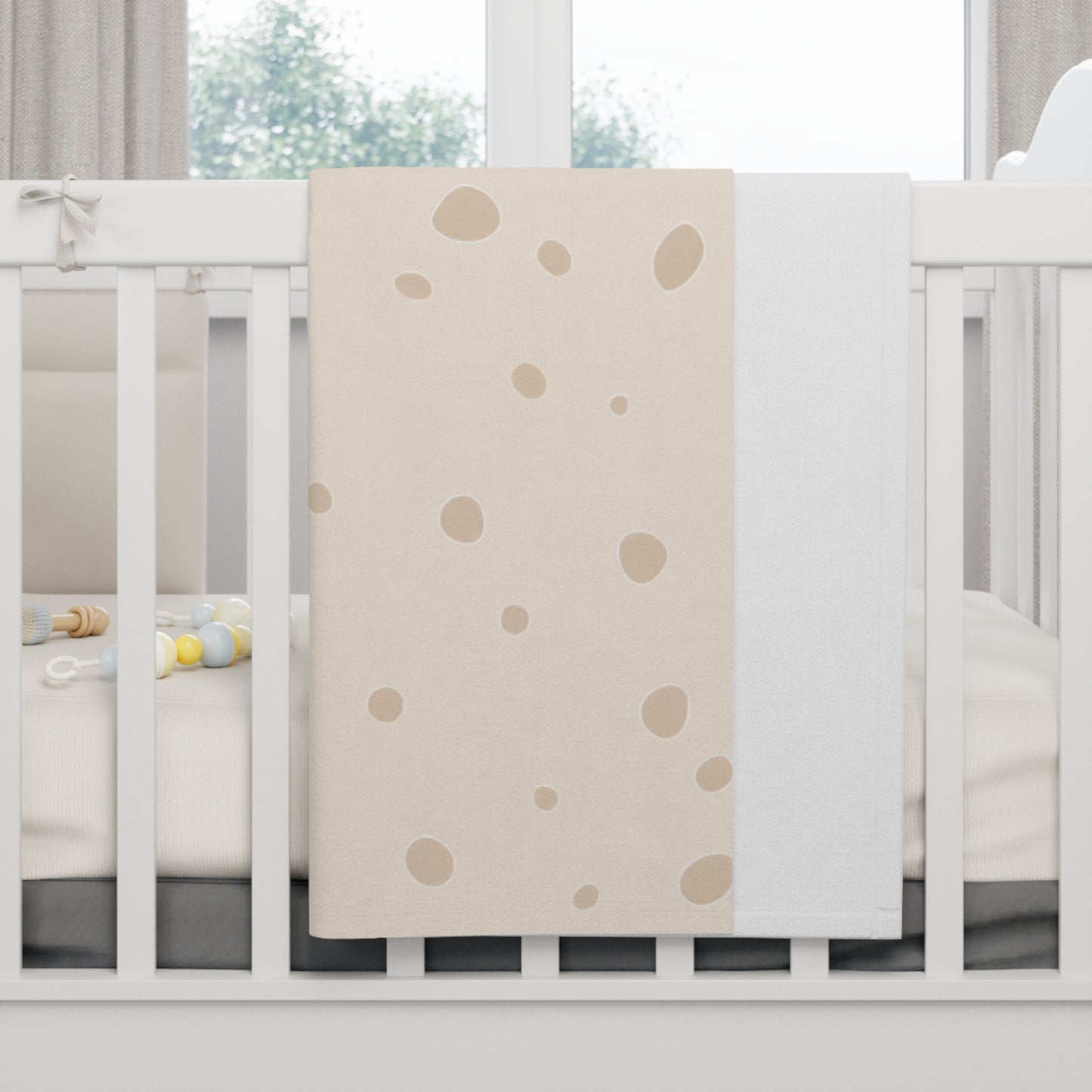 Sandstone Sprinkles Plush Baby Blanket