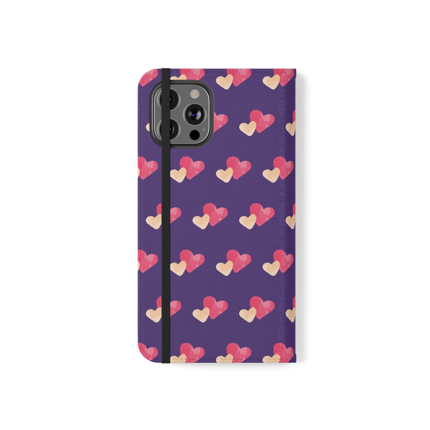 "Faith-Filled Hearts | Flip Phone Case – Purple"