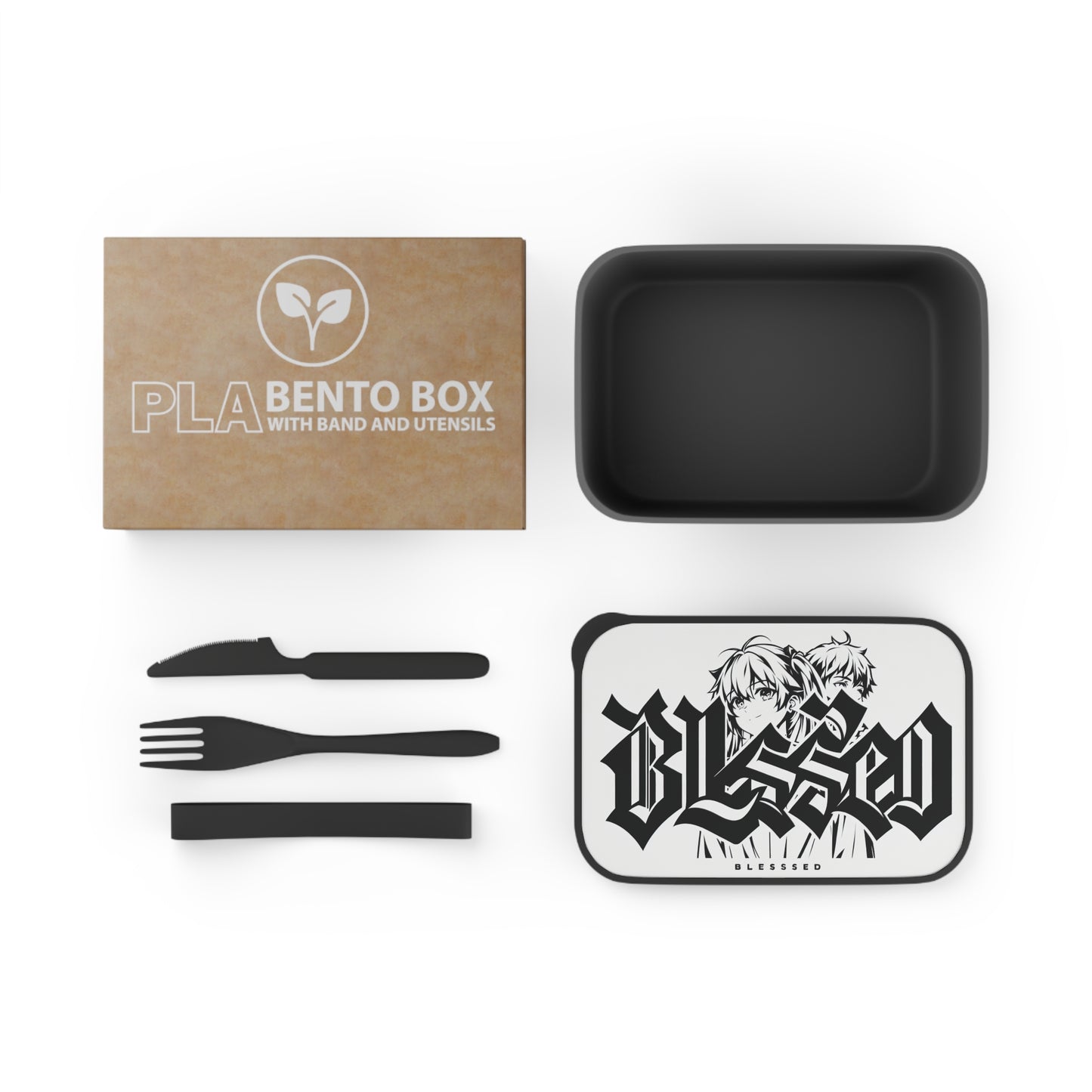 "Blessed" Lunch Box – Bold Black & White Edition