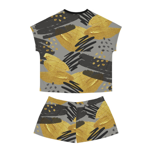 Rest in God’s Love – Women’s Gold Abstract Pajama Set