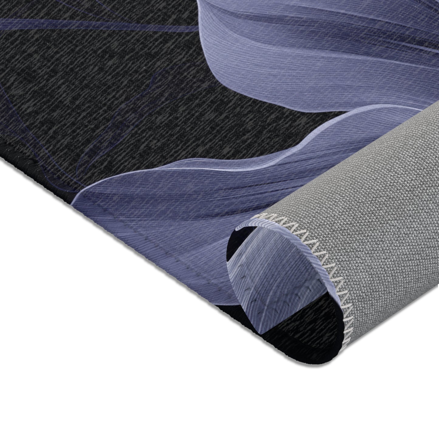 Midnight Bloom Noir Area Rug