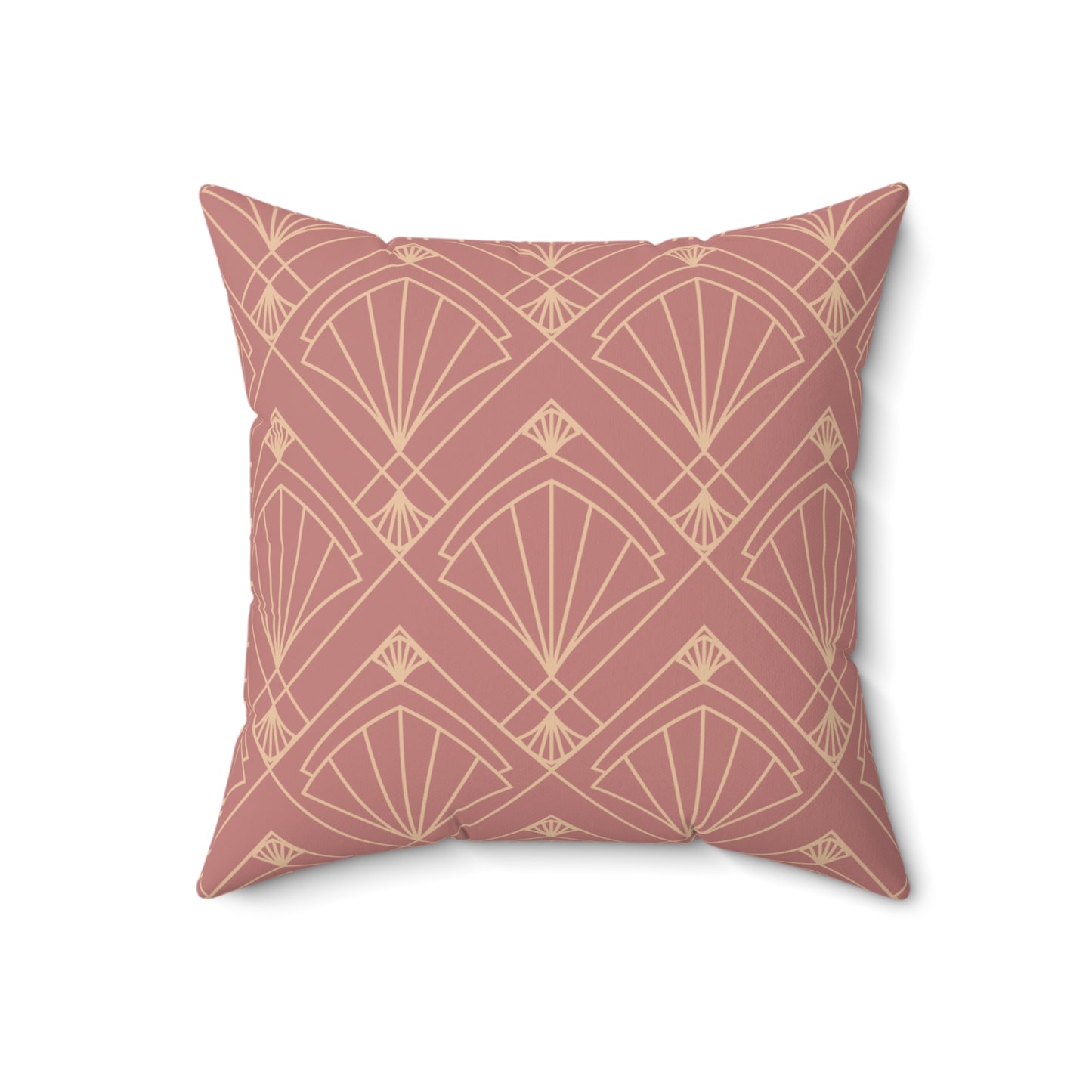 Rose Deco Luxe Throw Pillow – Diamond Fan Pattern