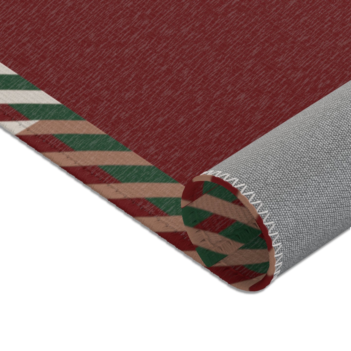 Abide Rug – Oxblood & Plaid