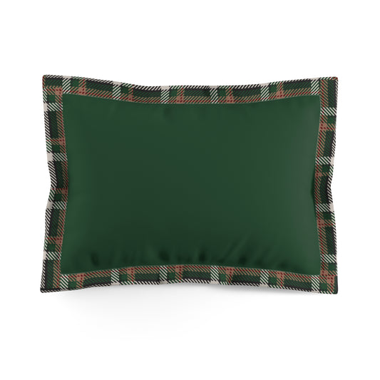 Faithful Tartan Pillow Sham – Evergreen