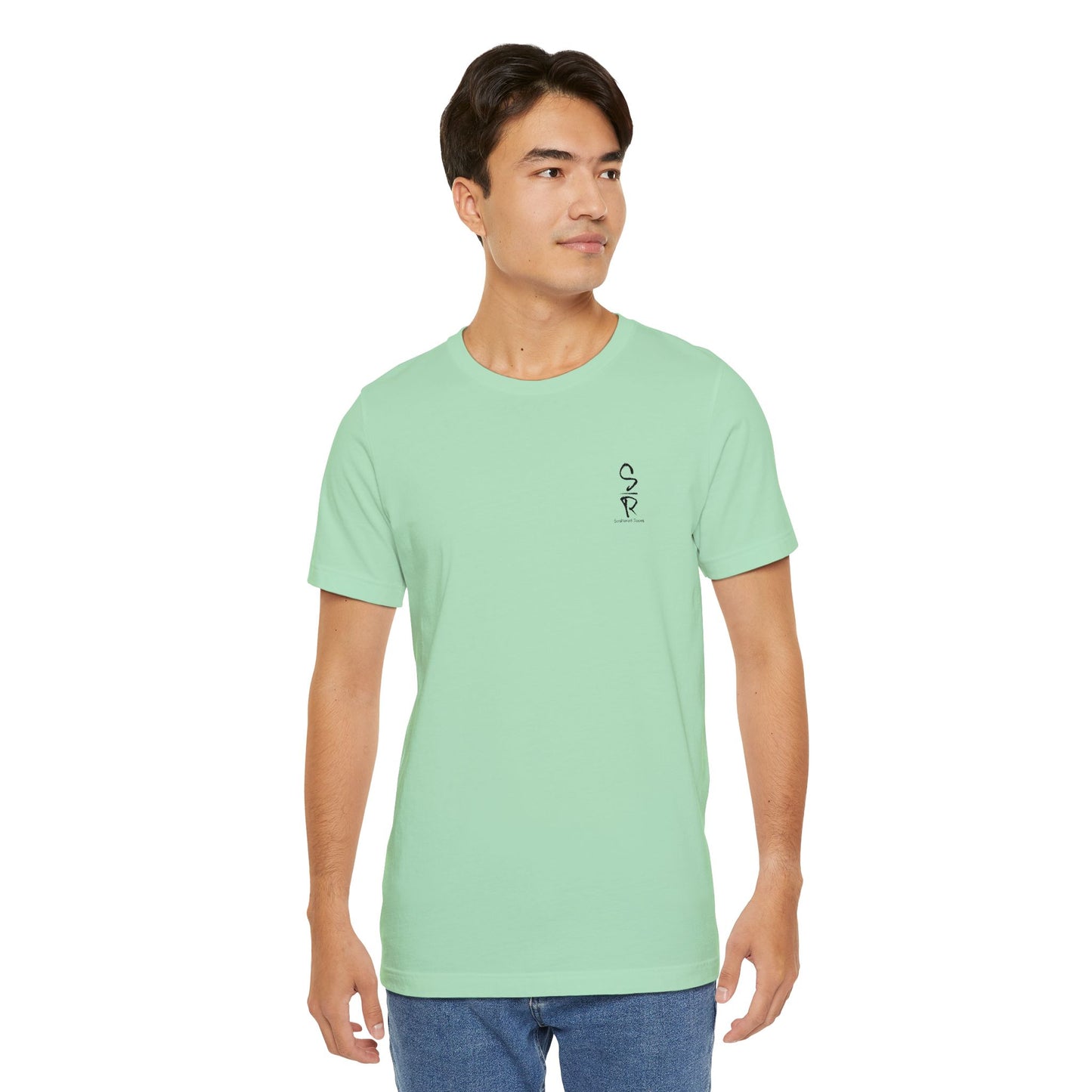 "Scattered Roses" Embroidered Logo Unisex Tee