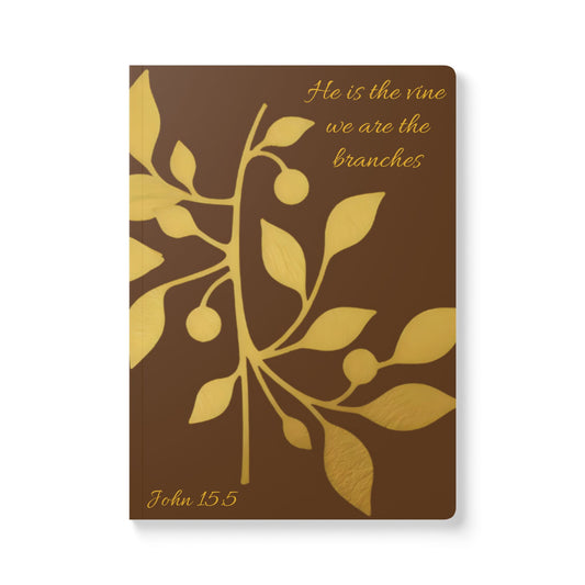 The Vine & The Branches – John 15:5 Journal (Brown & Gold)
