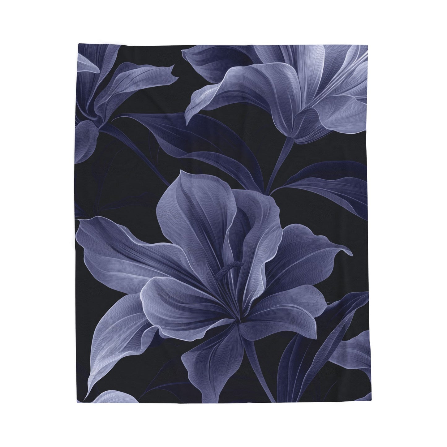 Midnight Bloom Throw Blanket