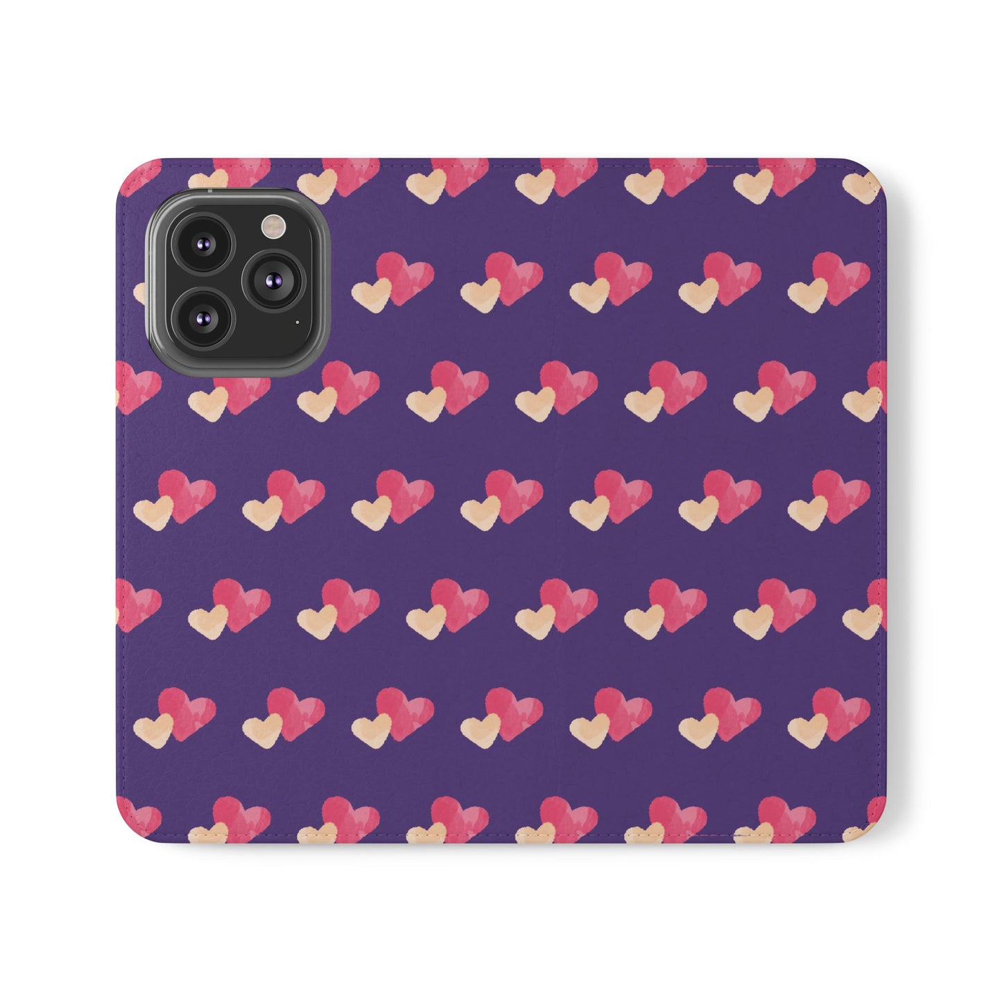 "Faith-Filled Hearts | Flip Phone Case – Purple"