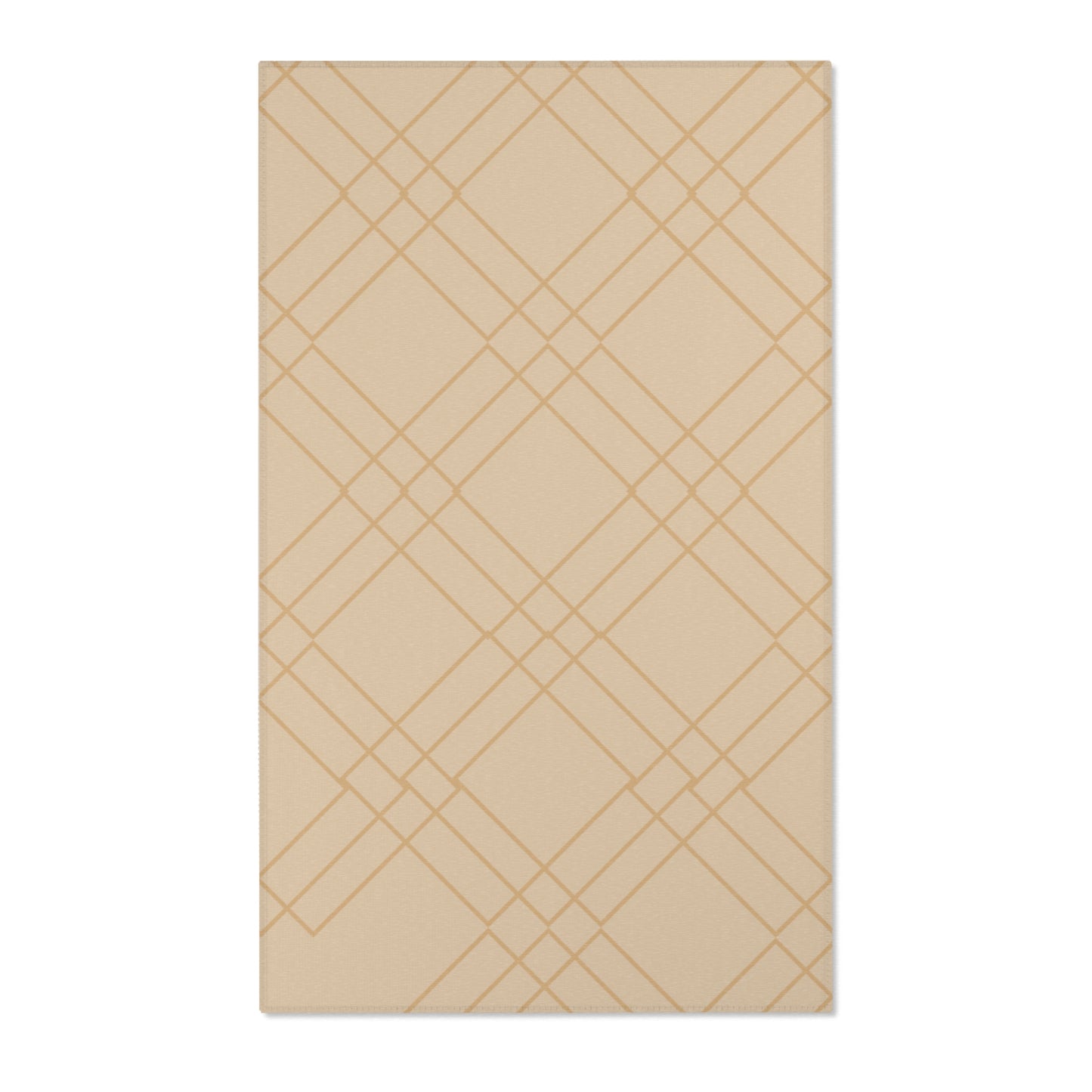 "Divine Order: Diamond Weave Rug – Natural Deco Collection"