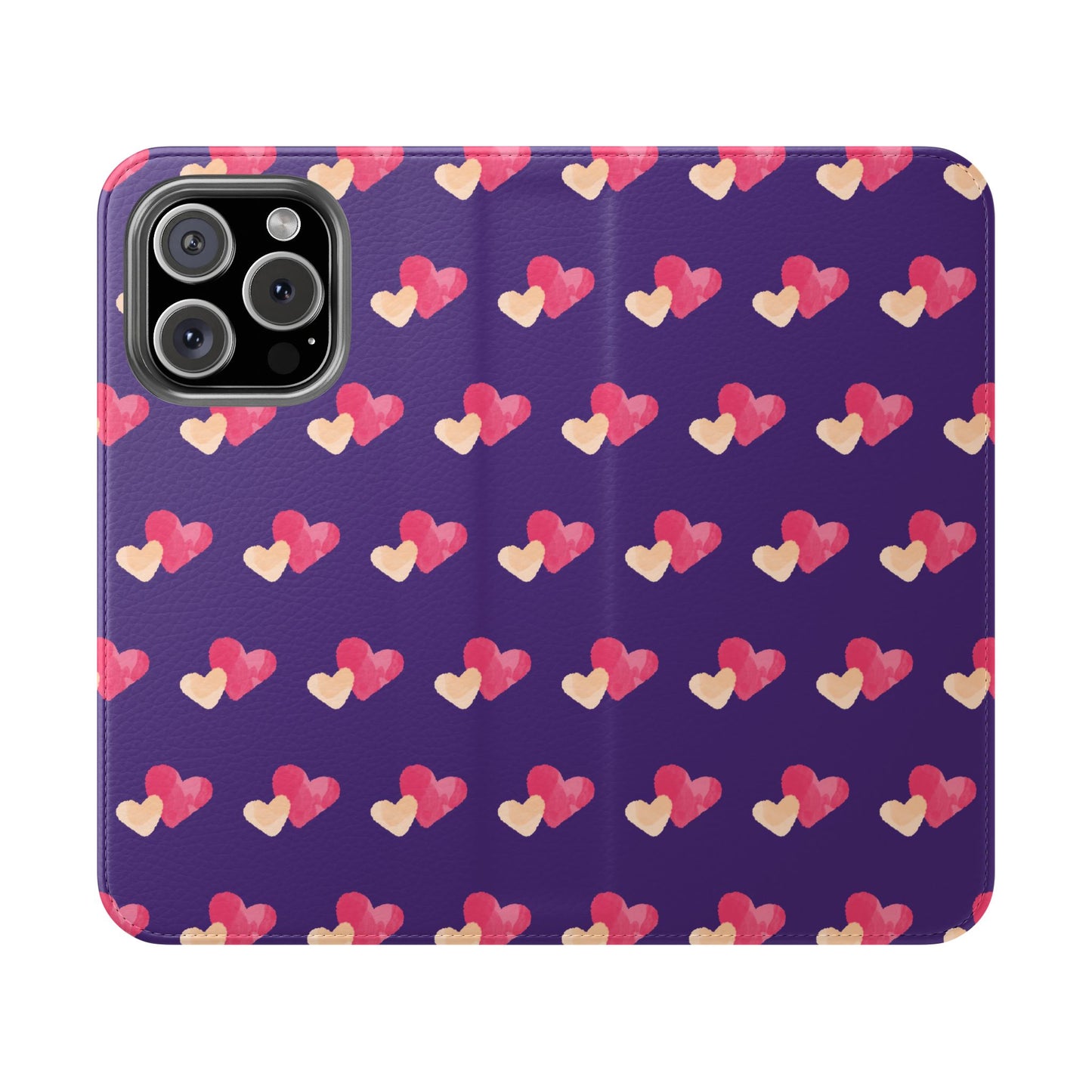 "Faith-Filled Hearts | Flip Phone Case – Purple"