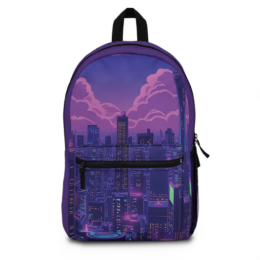 "City of Light" Backpack - Futuristic Anime Cityscape Design