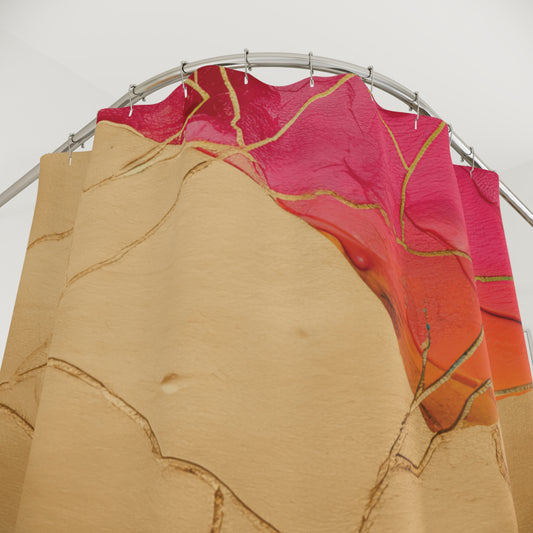 Divinely Mended – Kintsugi-Inspired Shower Curtain