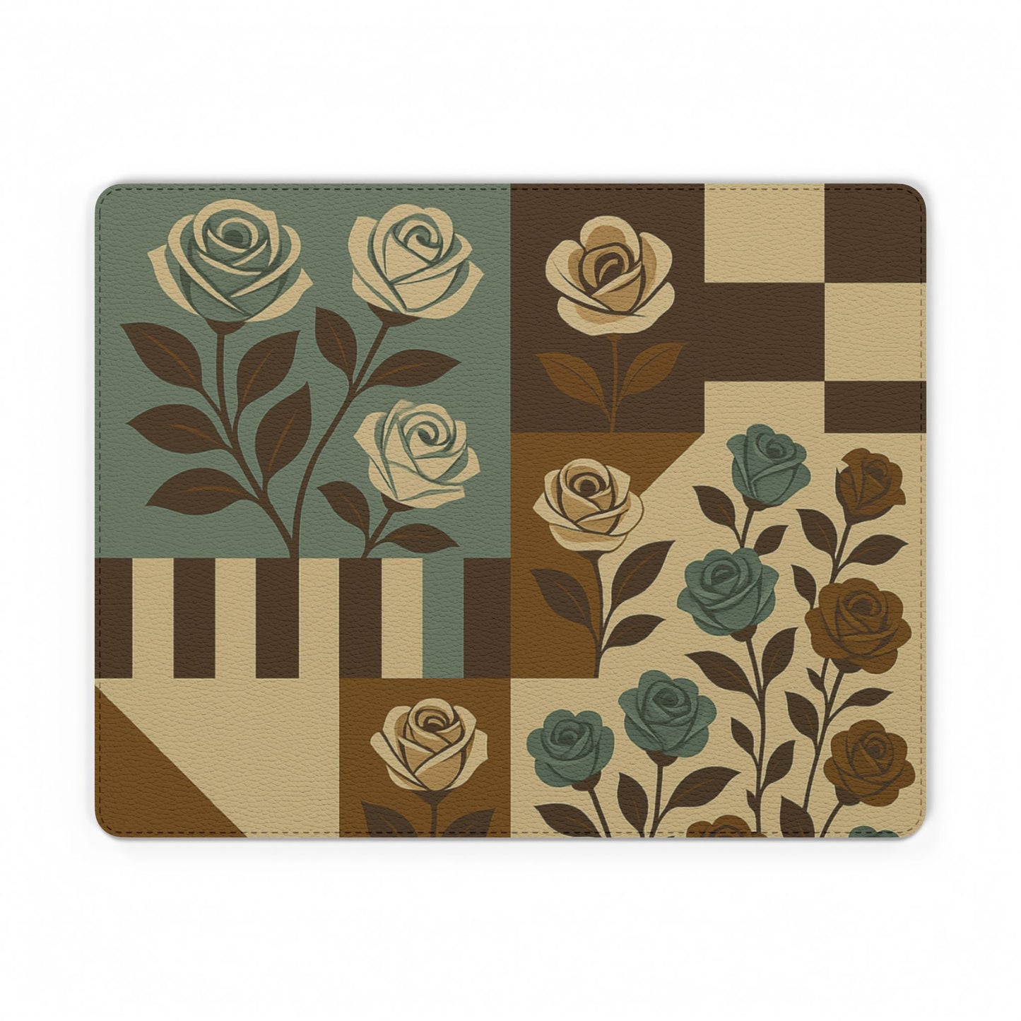 Celestial Bloom Mouse Pad — Retro Rose Desk Mat