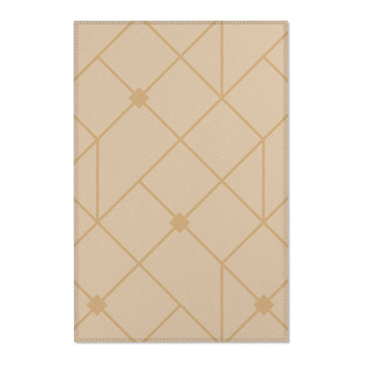 "Steadfast Beauty: Crossed Diamond Rug – Natural Deco Collection"