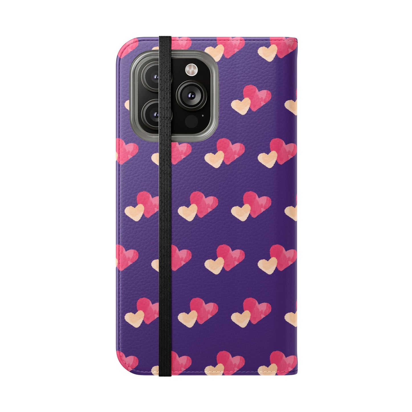 "Faith-Filled Hearts | Flip Phone Case – Purple"