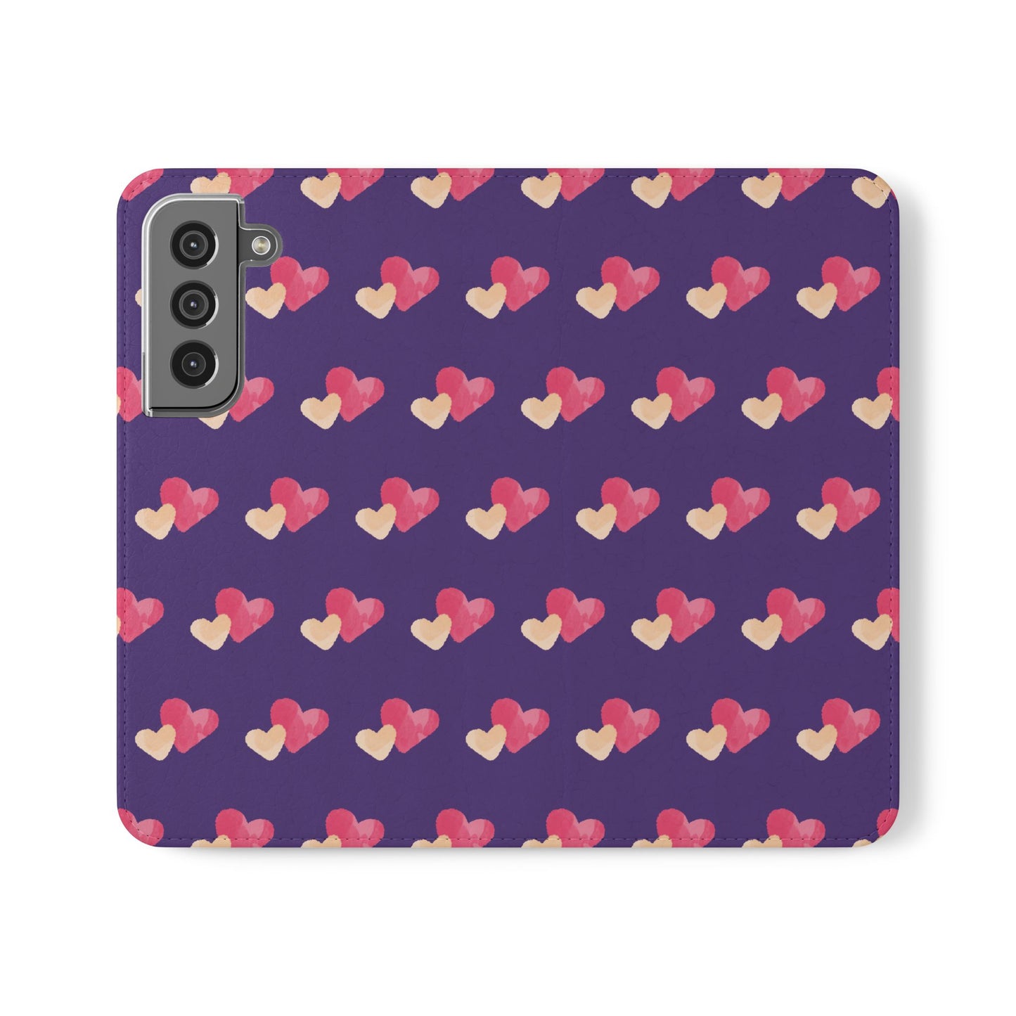 "Faith-Filled Hearts | Flip Phone Case – Purple"