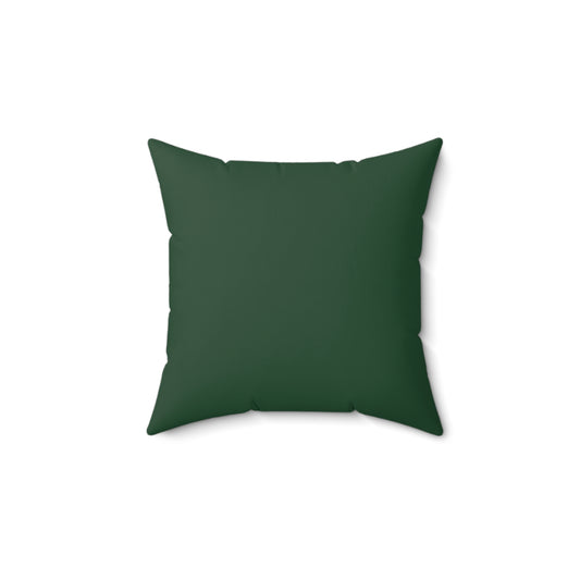 Faithful Tartan Cushion – Evergreen Front, Plaid Back | Faux Suede Accent Pillow