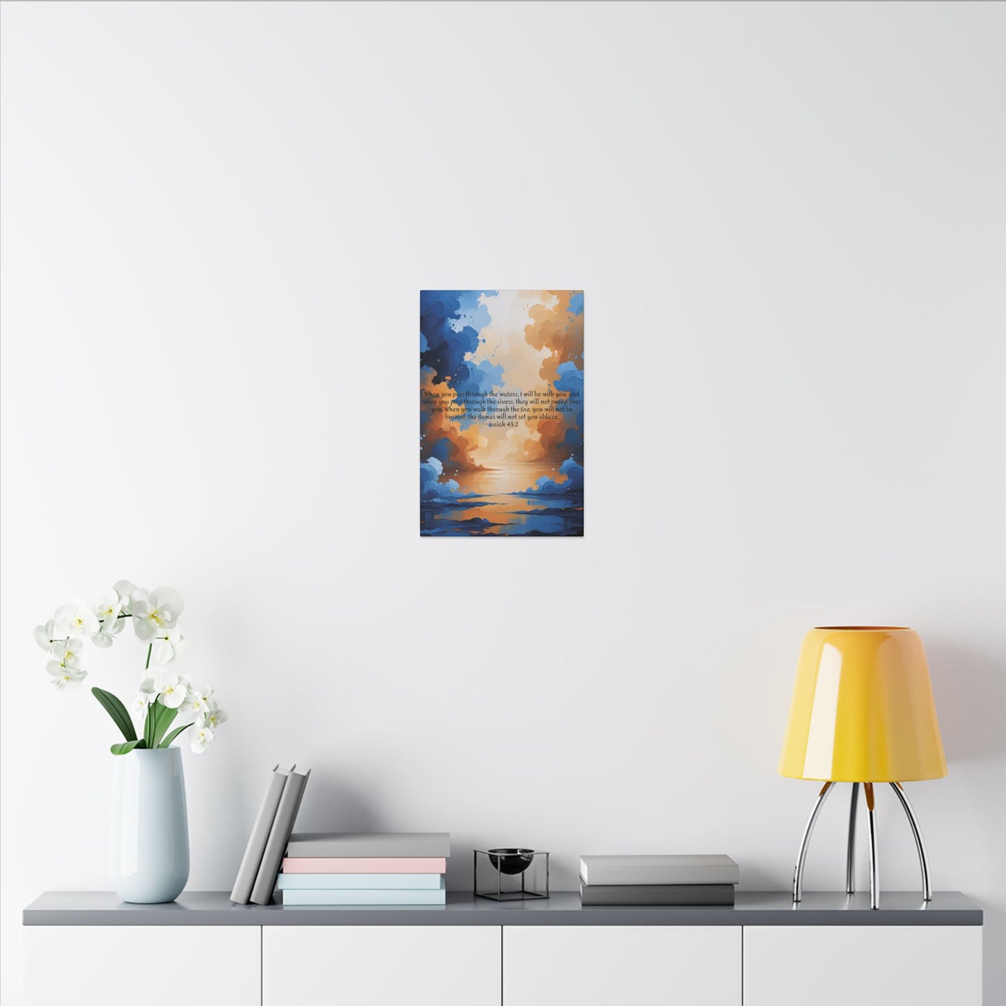 “Through the Fire & Water – Isaiah 43:2 Canvas”