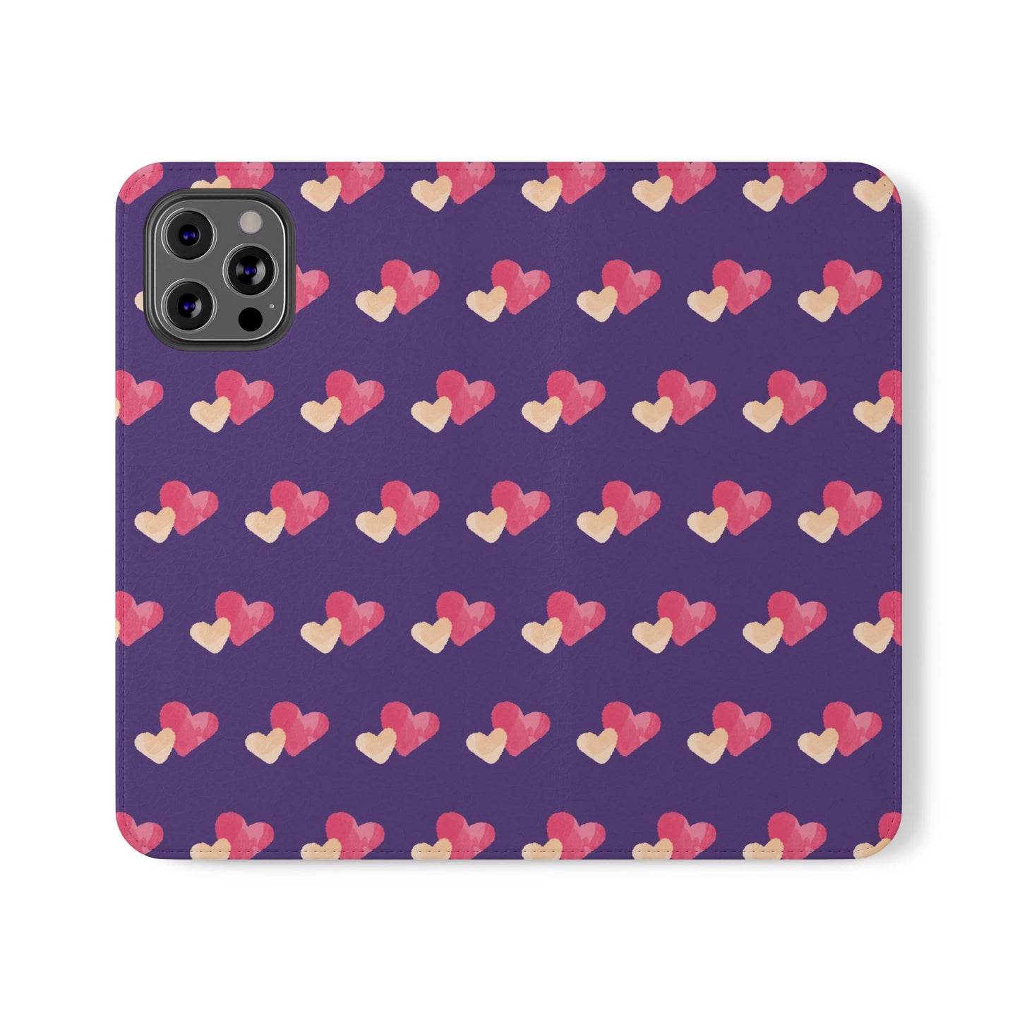 "Faith-Filled Hearts | Flip Phone Case – Purple"