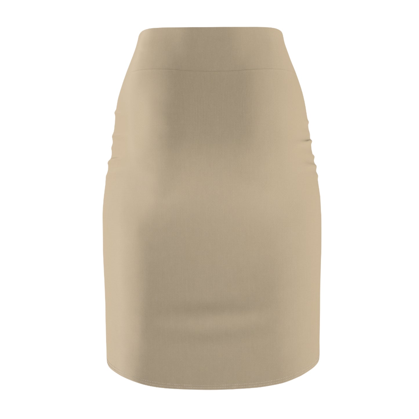 Soft Sand Polished Pencil Skirt