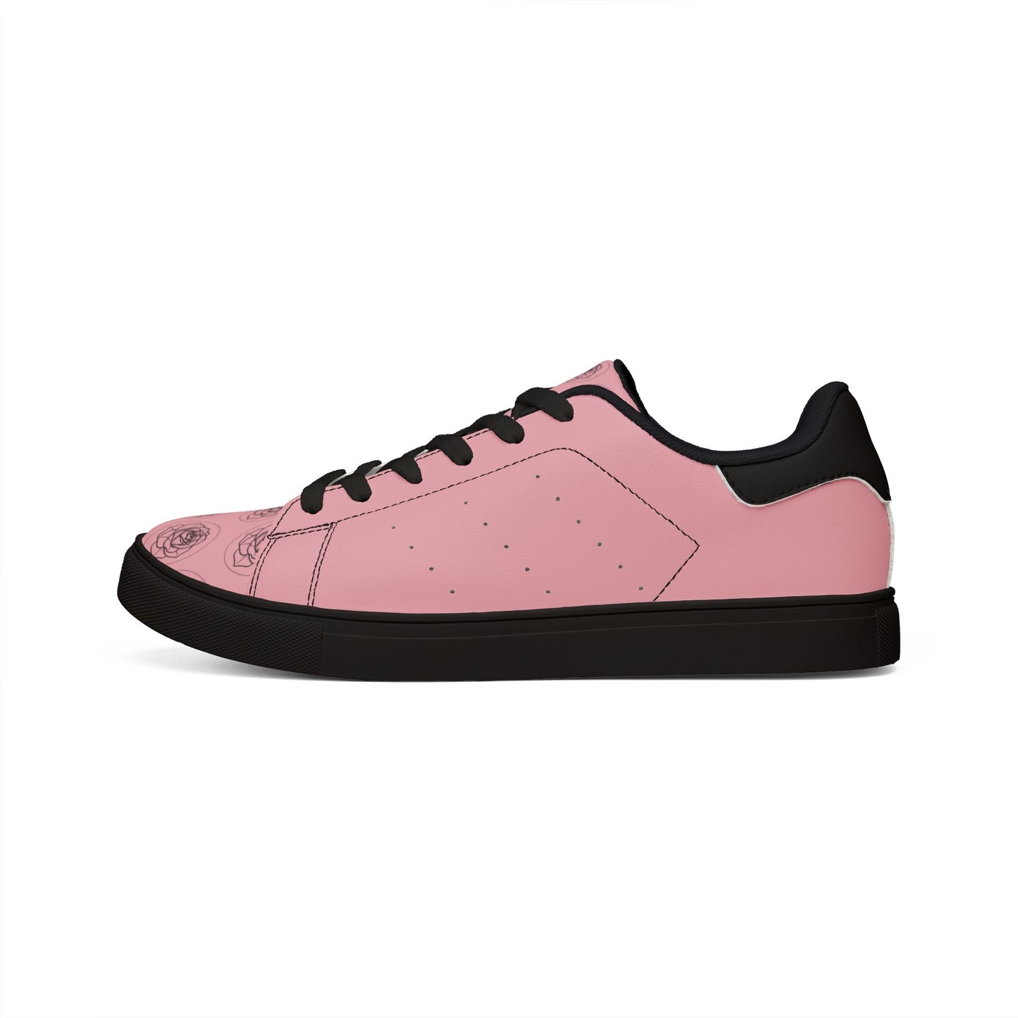 Petal Blush Low-Top Leather Sneakers — Low-Top Casual Shoes