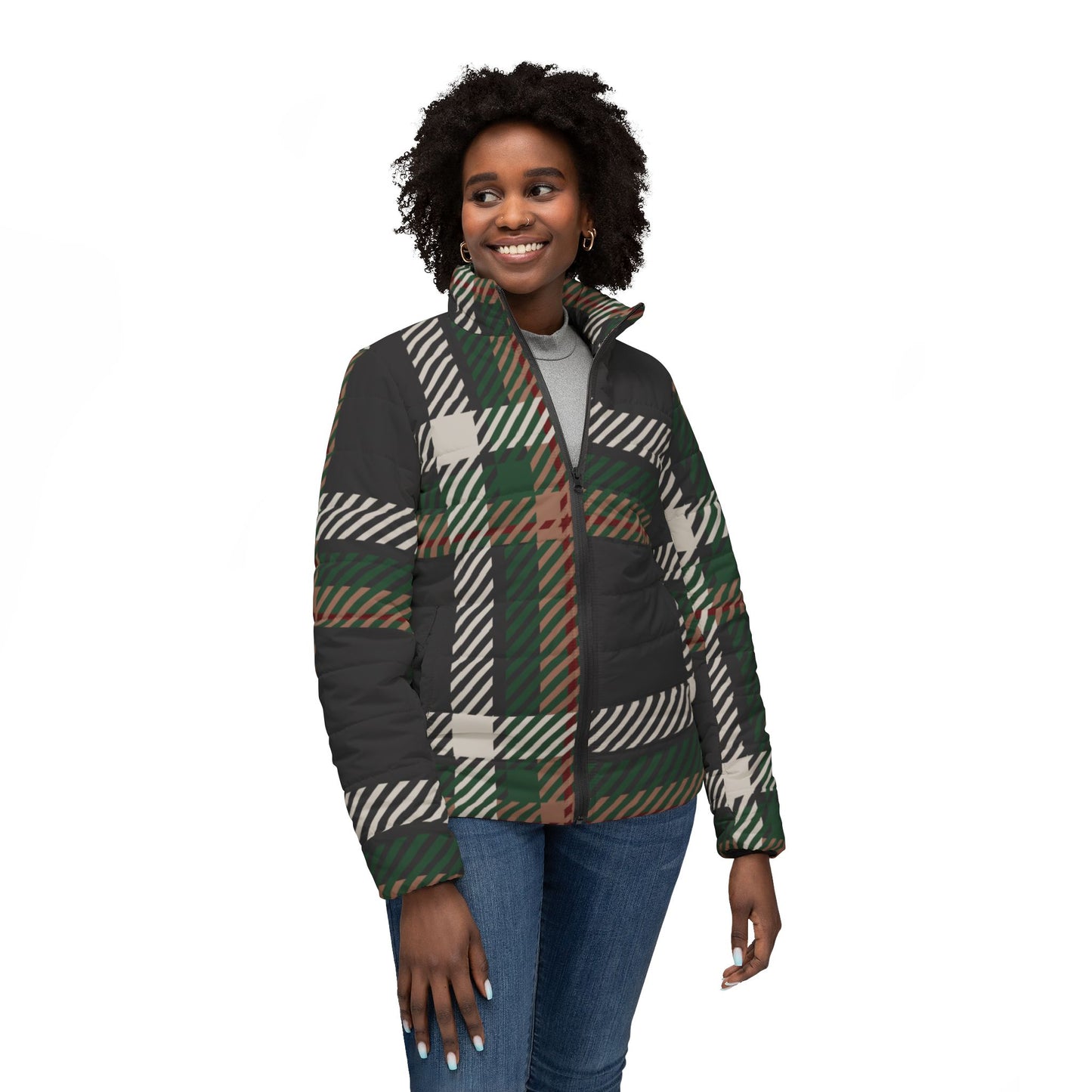 Faithbound Puffer – Women’s Longline | Faithful Tartan Edition