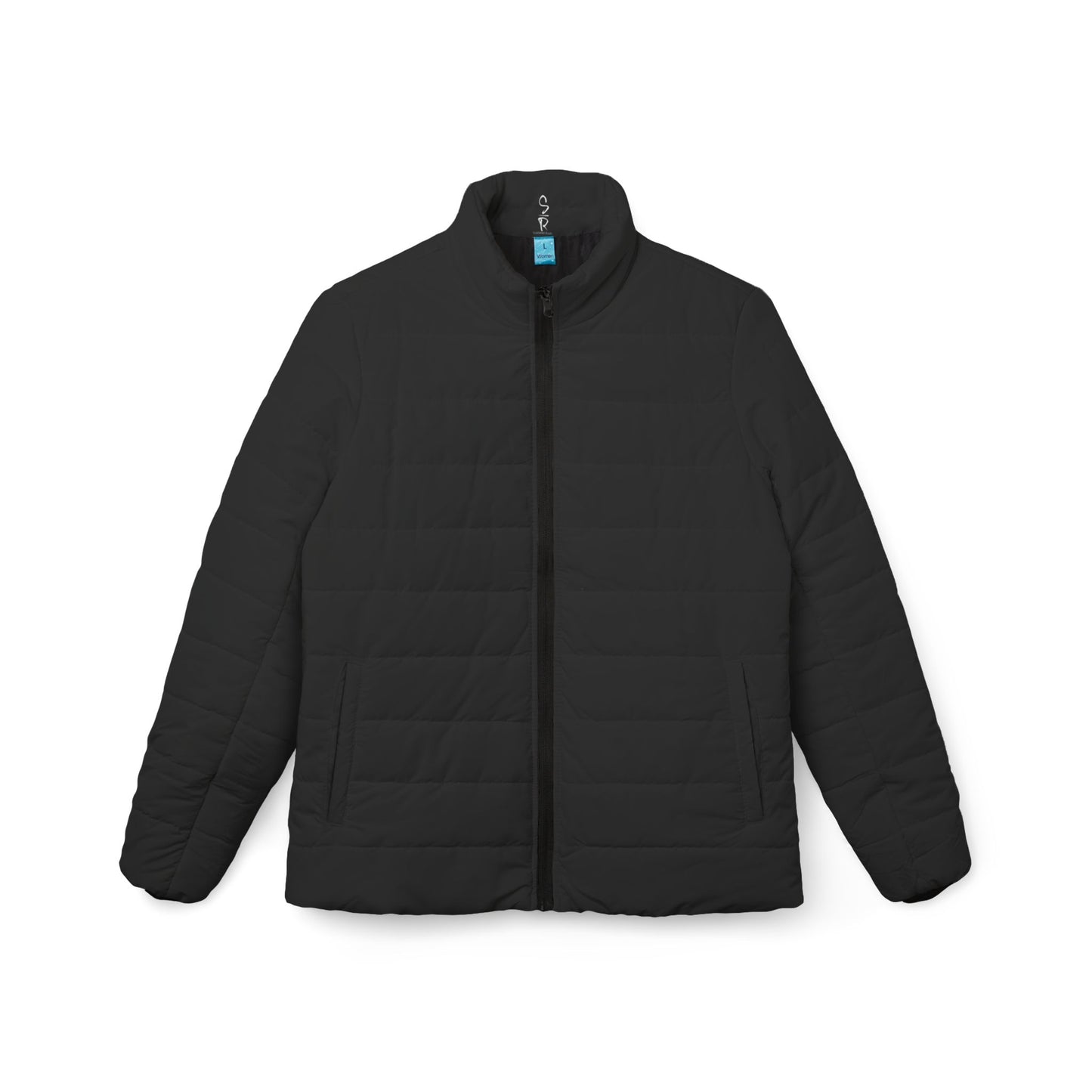 Faithful Tartan Women’s Puffer Jacket – Charcoal Black