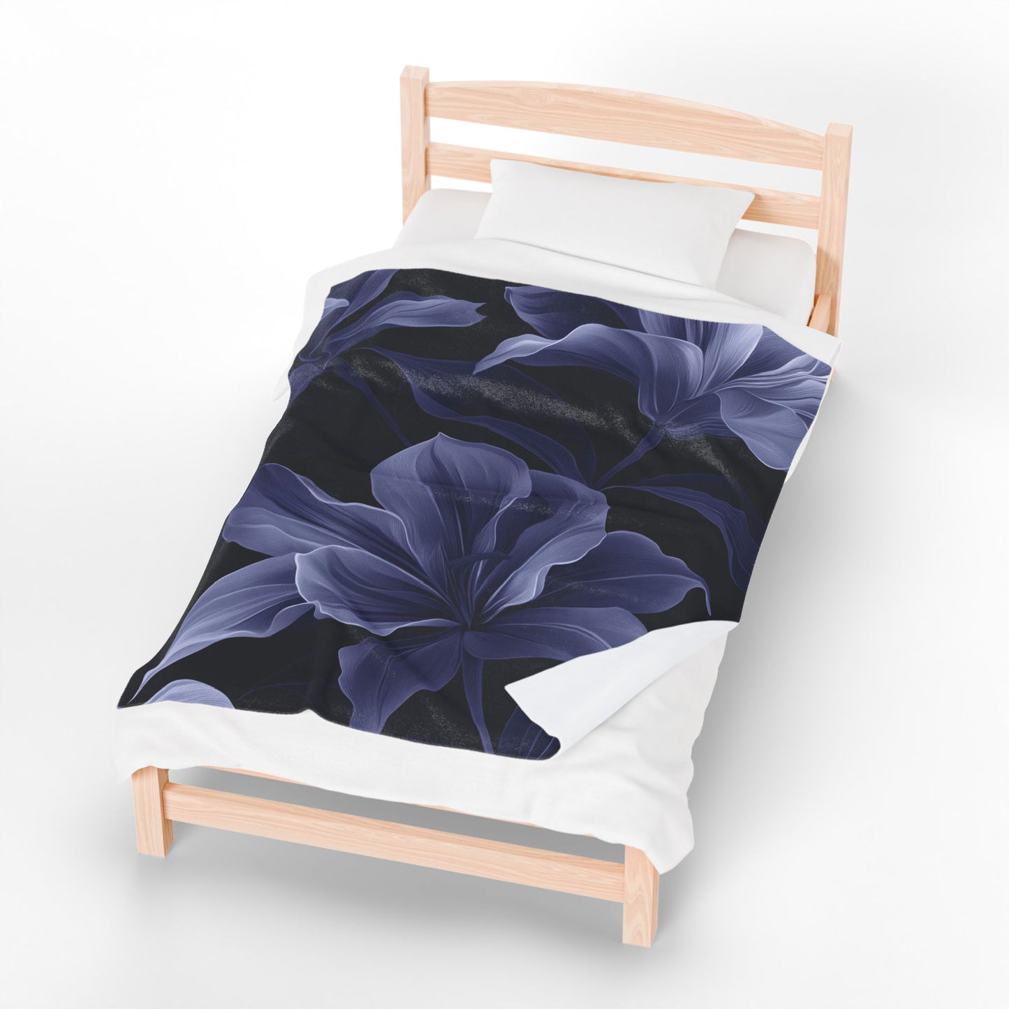 Midnight Bloom Throw Blanket