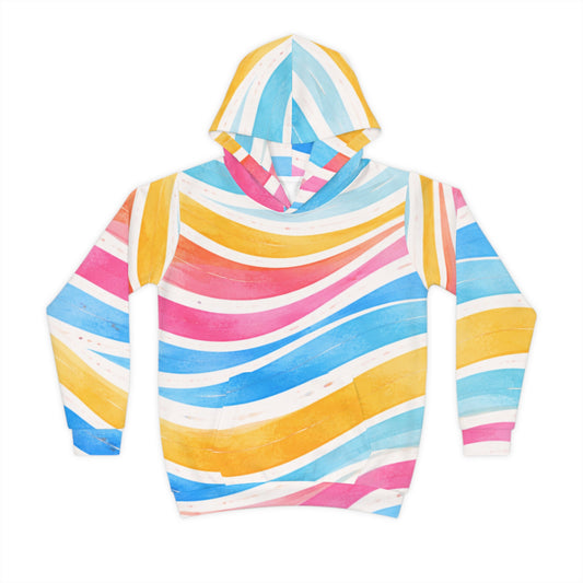 Sunburst Stripe Youth Hoodie (Unisex) | Golden Unfurling