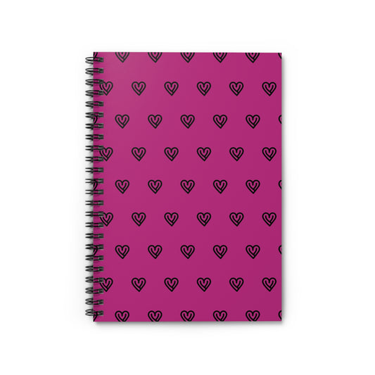 Faith in Every Line – Magenta Heart Spiral Notebook