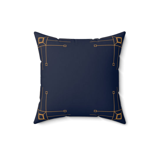 Midnight Luxe Deco Border Throw Pillow