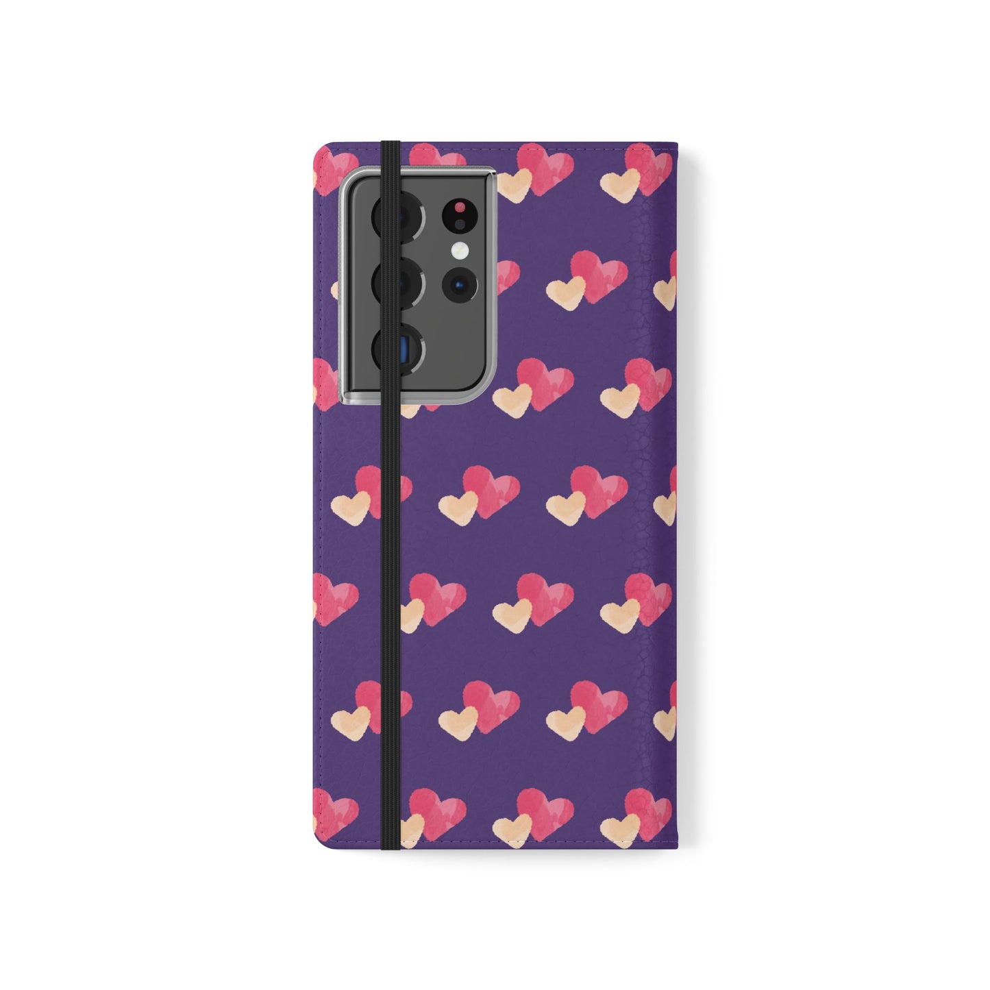 "Faith-Filled Hearts | Flip Phone Case – Purple"