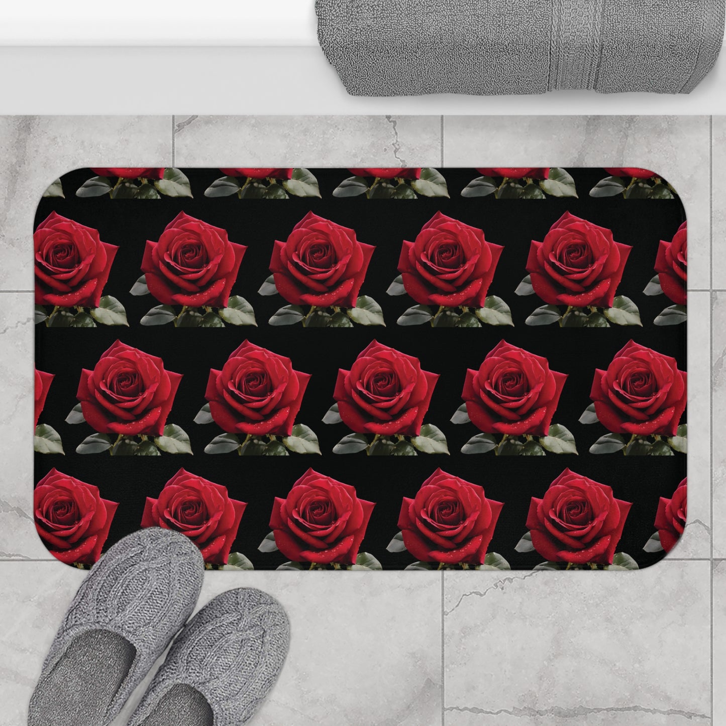 Scattered Roses Bath Mat