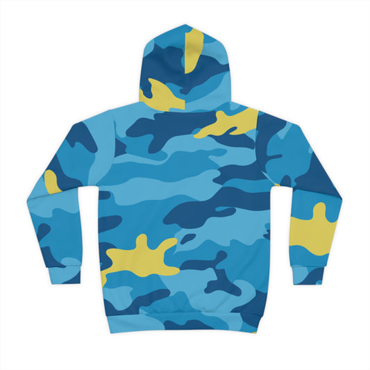 “Little Warrior Camo Hoodie – Blue Blaze”