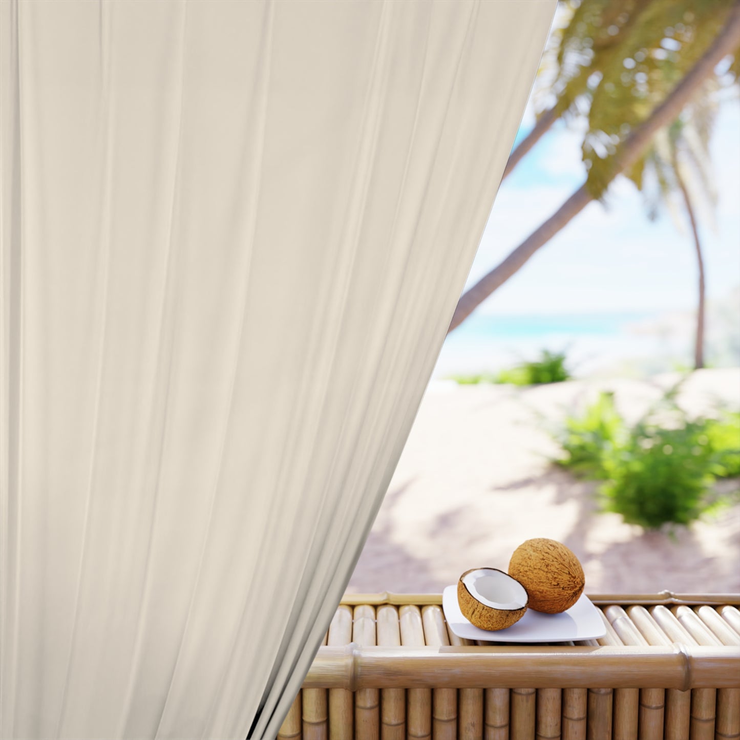 Covered in Wine Curtain Panel – Cream