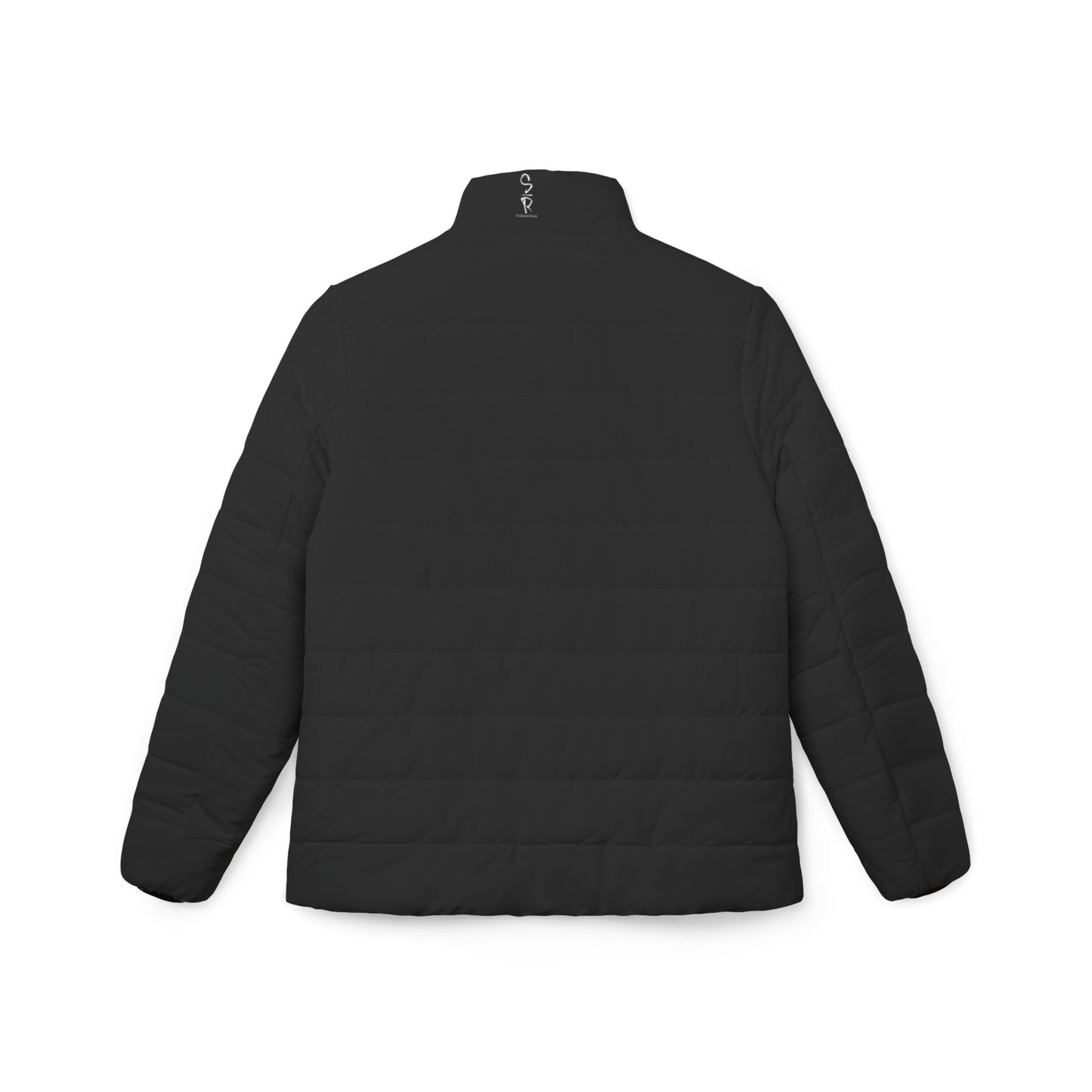 Faithful Tartan Women’s Puffer Jacket – Charcoal Black