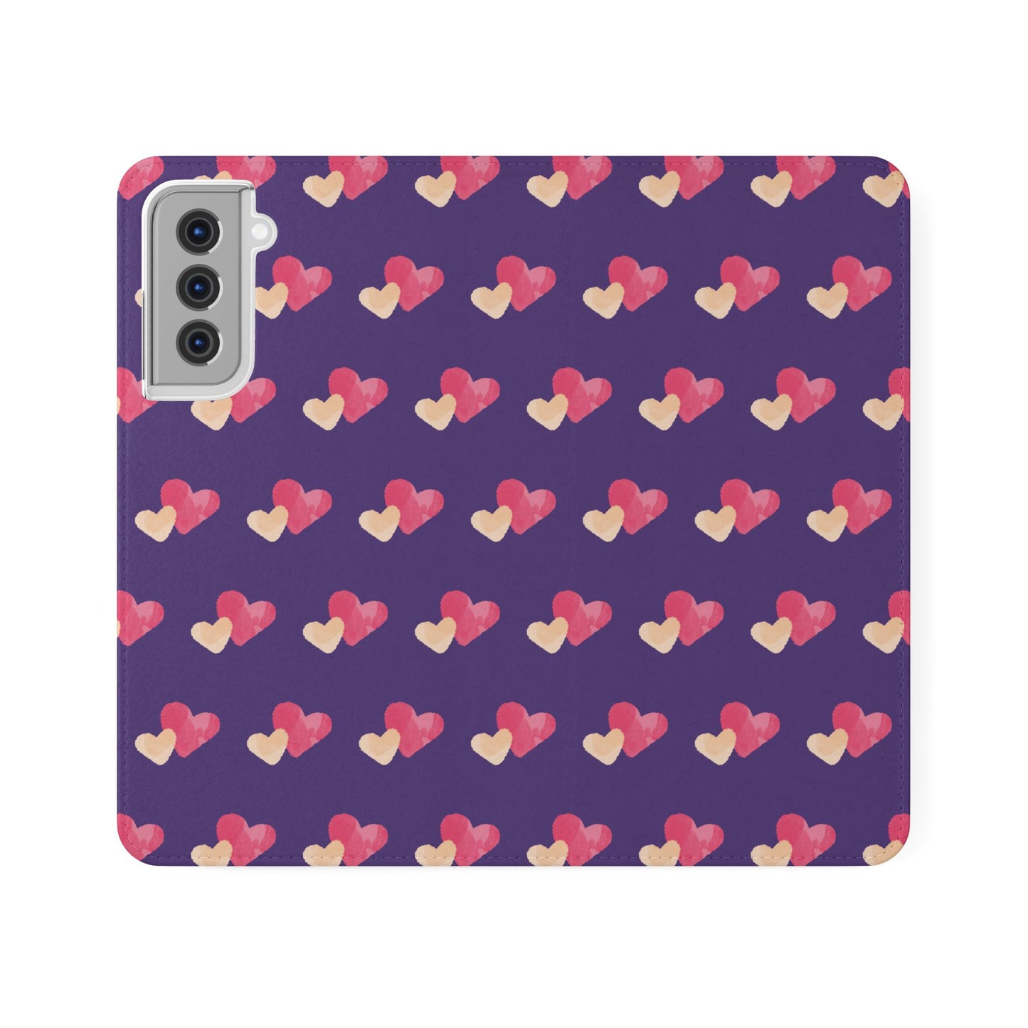 "Faith-Filled Hearts | Flip Phone Case – Purple"