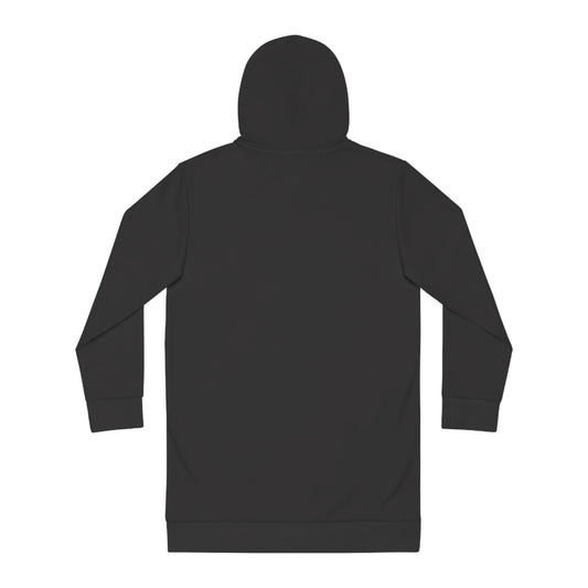 Whispers of Winter Solid Hoodie Dress – Charcoal Black