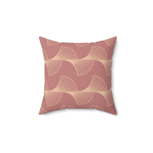 Rose Deco Luxe Throw Pillow – Muted Rose Base