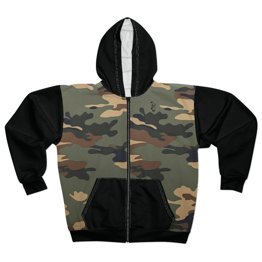 Armor & Assurance – Unisex Camo Zip Hoodie