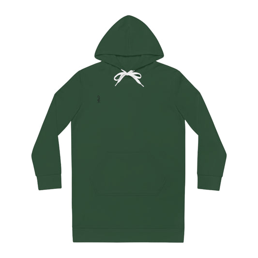 Whispers of Winter Solid Hoodie Dress – Forest Green